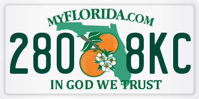 FL license plate 2808KC