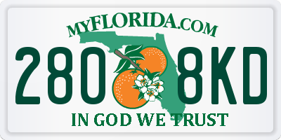 FL license plate 2808KD