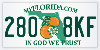 FL license plate 2808KF