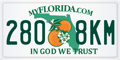 FL license plate 2808KM