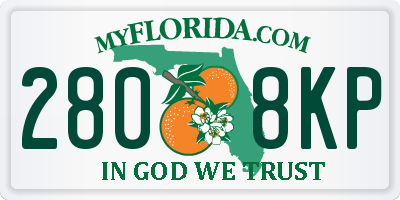 FL license plate 2808KP