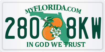 FL license plate 2808KW