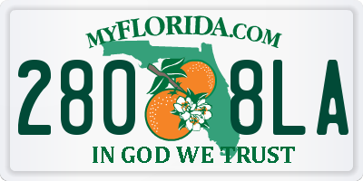 FL license plate 2808LA