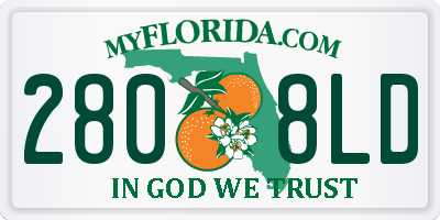 FL license plate 2808LD