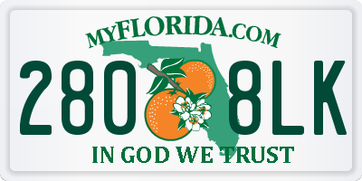 FL license plate 2808LK
