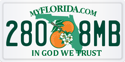 FL license plate 2808MB