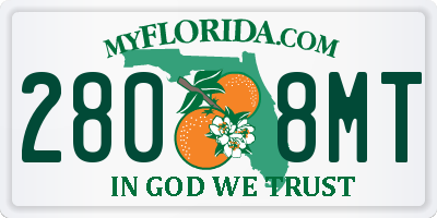 FL license plate 2808MT