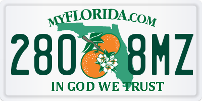 FL license plate 2808MZ