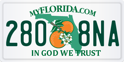 FL license plate 2808NA