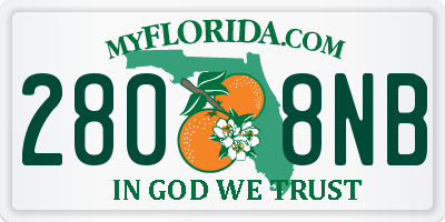 FL license plate 2808NB