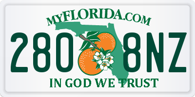 FL license plate 2808NZ