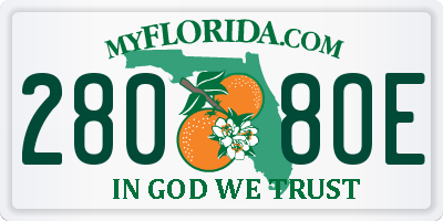 FL license plate 2808OE