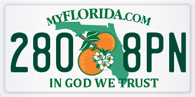 FL license plate 2808PN