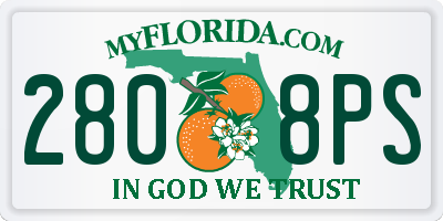 FL license plate 2808PS