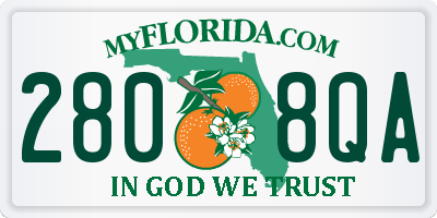 FL license plate 2808QA