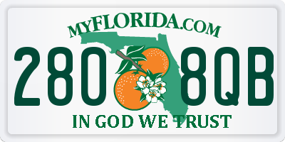 FL license plate 2808QB