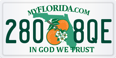 FL license plate 2808QE