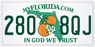 FL license plate 2808QJ