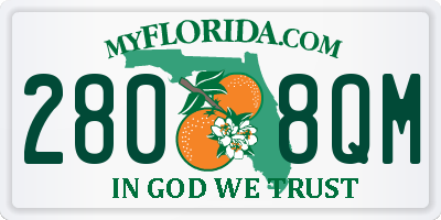 FL license plate 2808QM