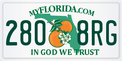 FL license plate 2808RG