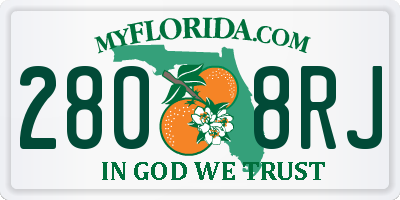 FL license plate 2808RJ