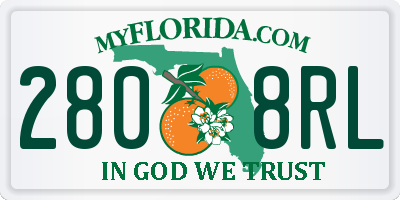 FL license plate 2808RL