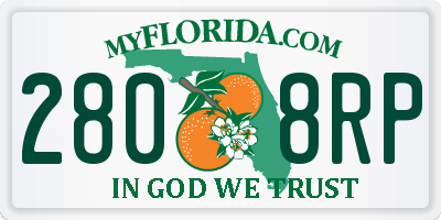 FL license plate 2808RP