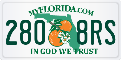 FL license plate 2808RS