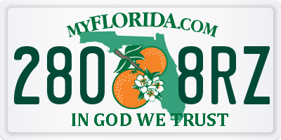 FL license plate 2808RZ