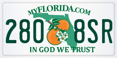 FL license plate 2808SR