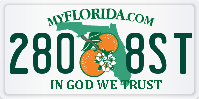 FL license plate 2808ST