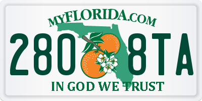 FL license plate 2808TA