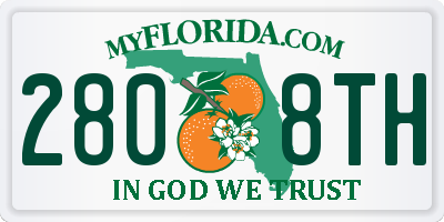 FL license plate 2808TH