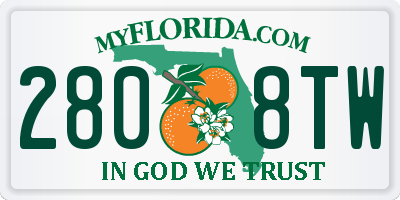 FL license plate 2808TW