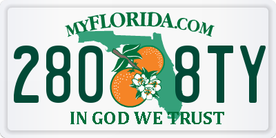 FL license plate 2808TY