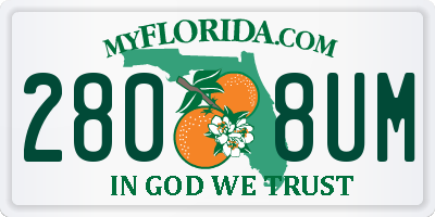 FL license plate 2808UM