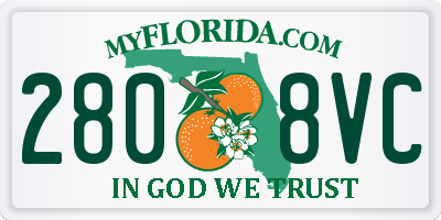 FL license plate 2808VC