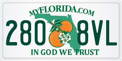 FL license plate 2808VL