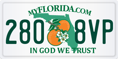 FL license plate 2808VP