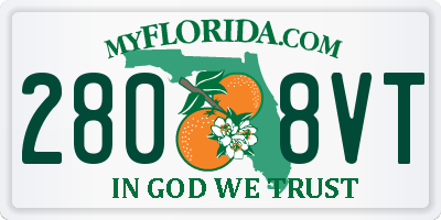 FL license plate 2808VT