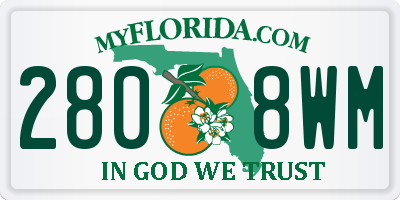 FL license plate 2808WM