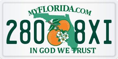 FL license plate 2808XI
