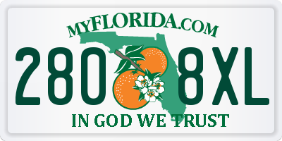 FL license plate 2808XL