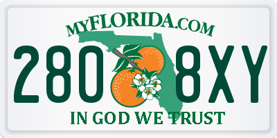 FL license plate 2808XY