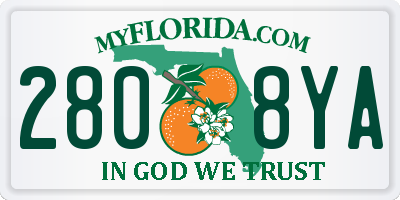 FL license plate 2808YA