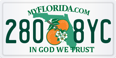 FL license plate 2808YC
