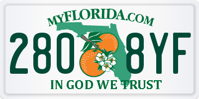 FL license plate 2808YF