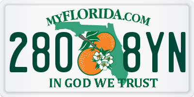 FL license plate 2808YN