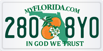 FL license plate 2808YO