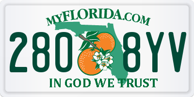 FL license plate 2808YV